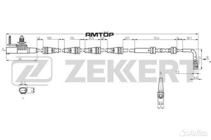 Zekkert BS8141 BS-8141 zekkert Датчик износа тормо
