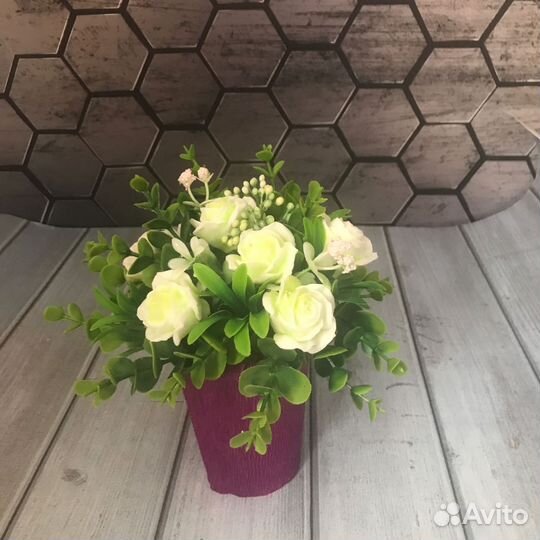 Мыльный букет ручной работы 