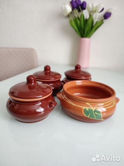 Глиняные горшочки для запекания