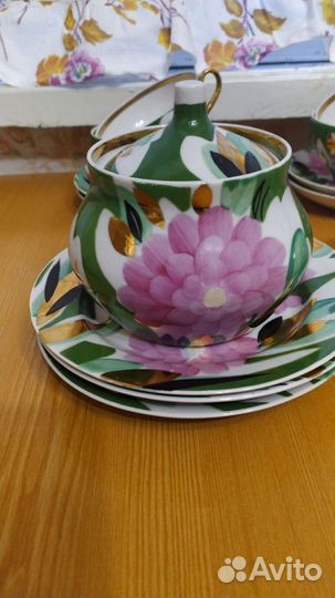 Дулевский сервиз чайный астры