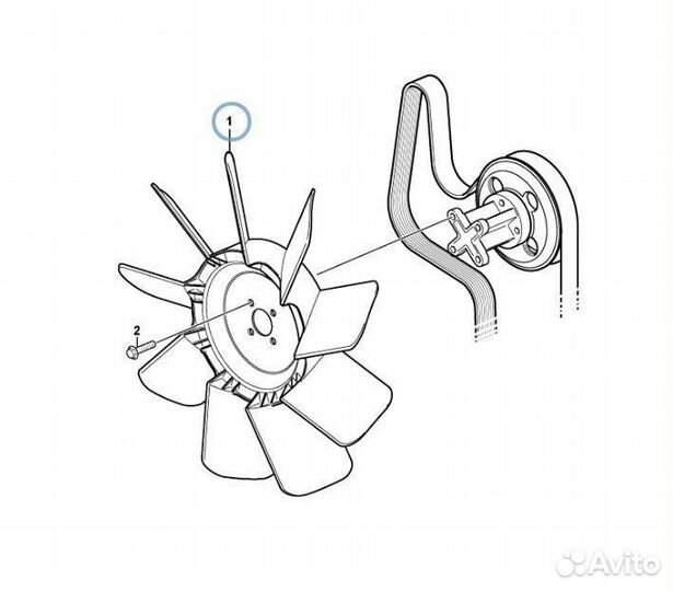 15610485 (VOE15610485) Крыльчатка вентилятора
