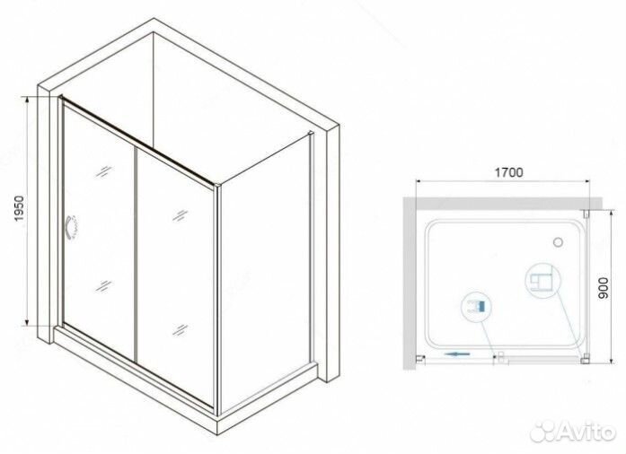 Душевой уголок RGW Passage PA-76B 170x90