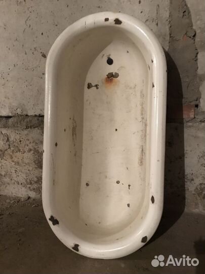 Детская ванночка для купания, эмалированная, СССР