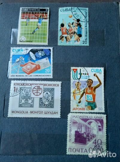 Марки Монголия и Куба