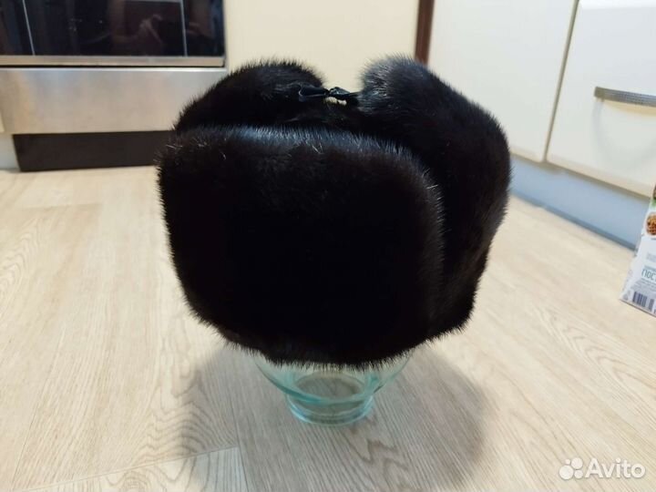 Норковая шапка мужская ушанка