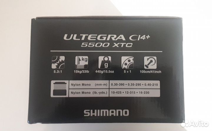 Катушка Shimano Ultegra CI4+ 5500 XTC и 14000 XTC