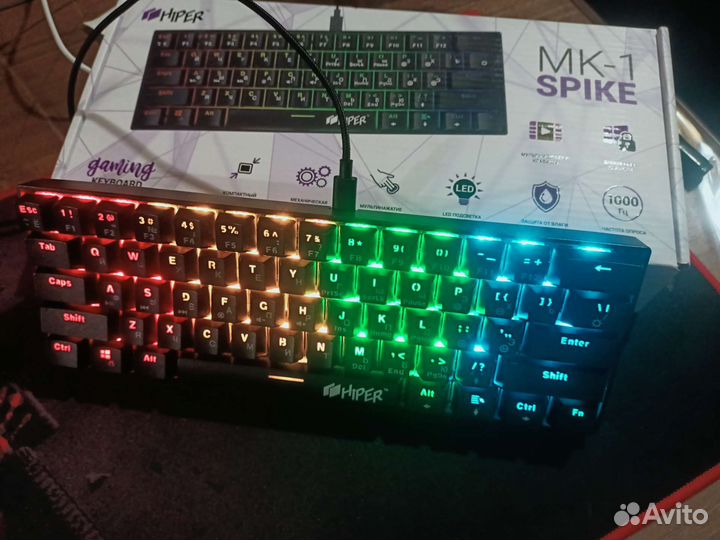 Игровая механическая клавиатура hiper MK-1 spike