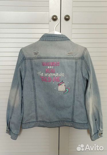Джинсовая куртка для девочки 146 152