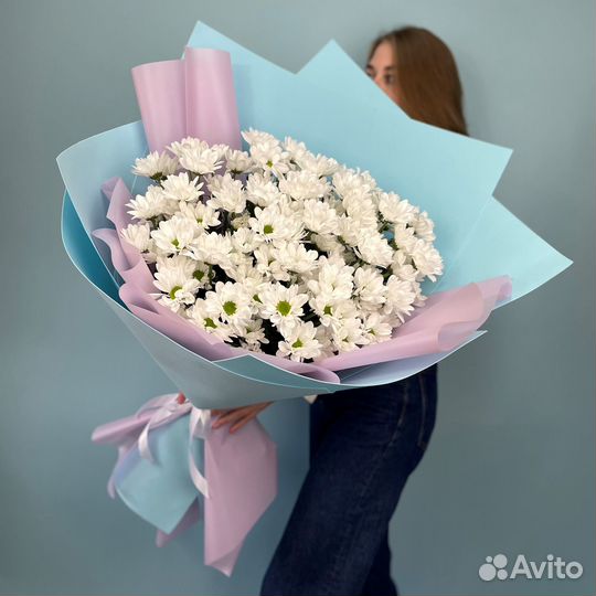 XXL Букеты Цветов. Свежие Хризантемы