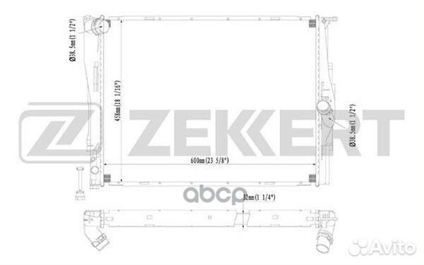 Радиатор охл. дв. BMW 1 (E8 ) 04- 3 (E90-93) 0