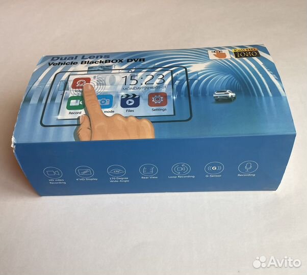 Сенсорный Видеорегистратор с 2 камерами