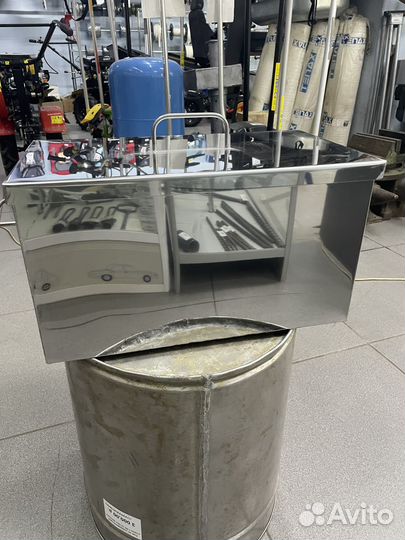 Коптильня с гидрозатвором 450х250х250 толщина1 мм