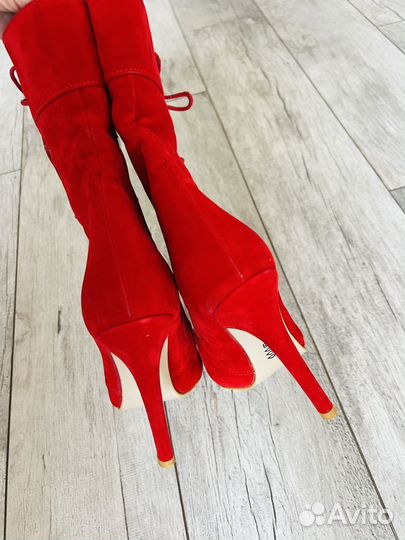 Ботильоны женские красные