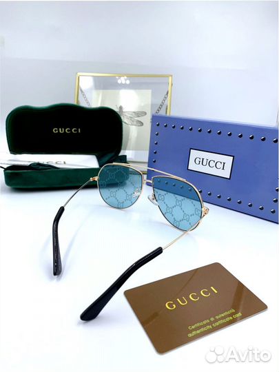 Солнцезащитные очки женские Gucci авиаторы (966)