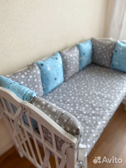 Бортики подушки в кроватку