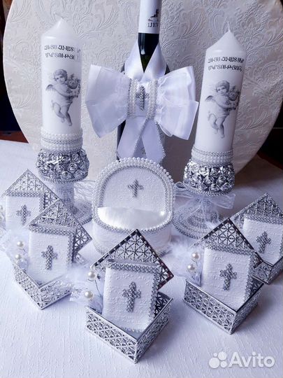 Свечи на крещение, таросики