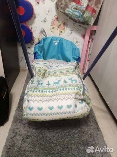 Детские санки коляска ника