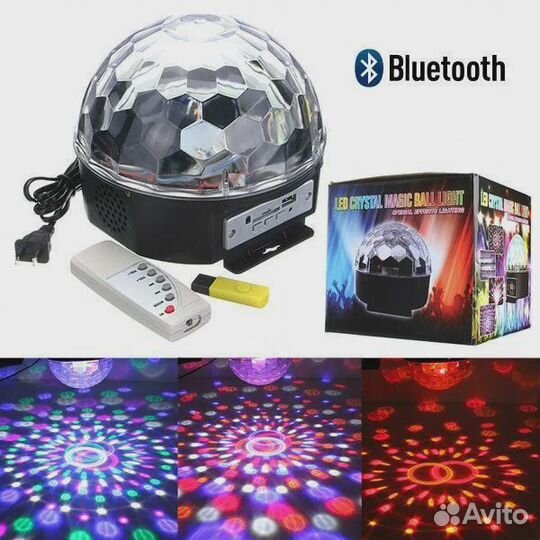 Диско-шар LED Magic Ball Light с Bluetooth