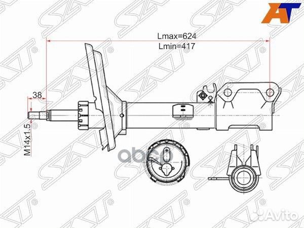 Стойка задняя 2WD toyota harrier 03/kluger 01