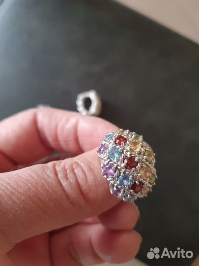 Серебро 925: серьги и кольцо Silver (Гонконг)