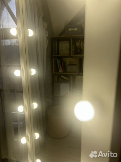 Гримерное зеркало 182/80 с лампочками