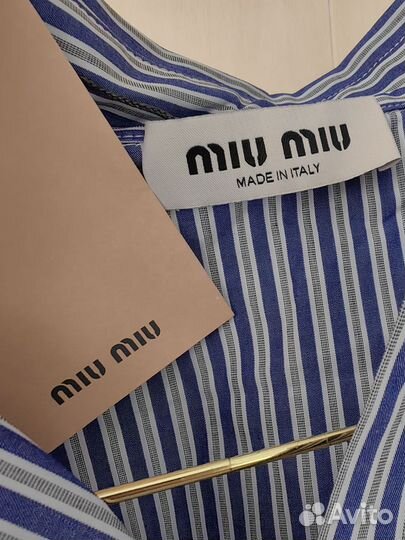 Рубашка укороченная Miu Miu новая