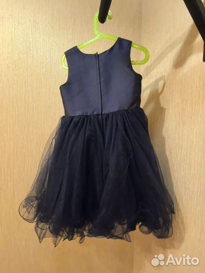 Платье нарядное темно синее рост 116-128