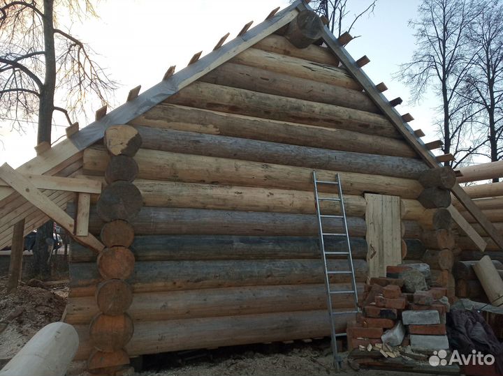 Готовый сухой Сруб,бревно D40см-срублен 2,5г назад