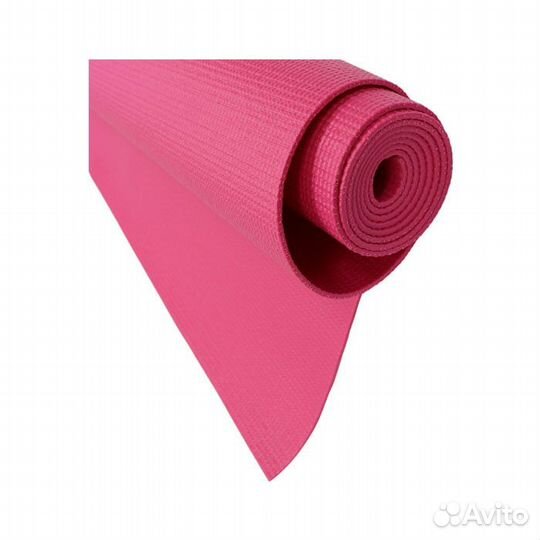 Коврик для йоги фитнеса пилатеса 5 мм розовый мат