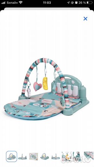 Развивающий коврик BabyGo с пианино