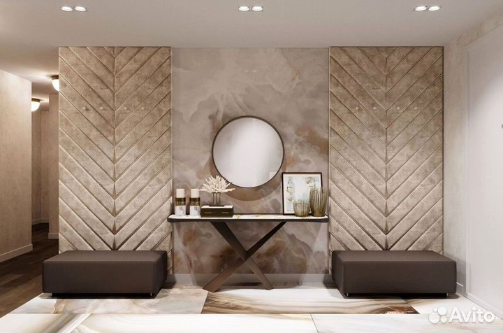 Мягкие стеновые панели, кровати, изголовья