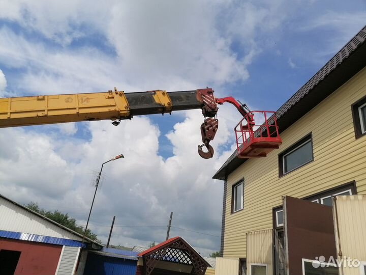 Аренда и услуги автокрана, 25 т, 21 м, с гуськом 9 м