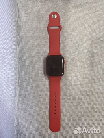 Часы apple watch 6 44 mm red