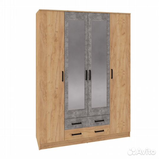 Шкаф распашной 4х створчатый с зеркалом