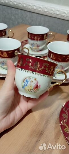 Сервиз чайный Мадонна (Бавария) 24 каратное золото