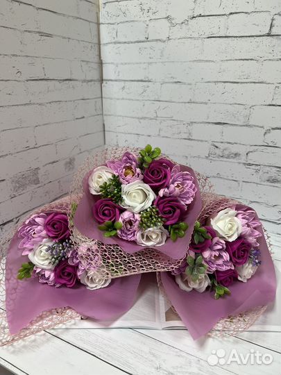 Букет из мыльных цветов, мыло