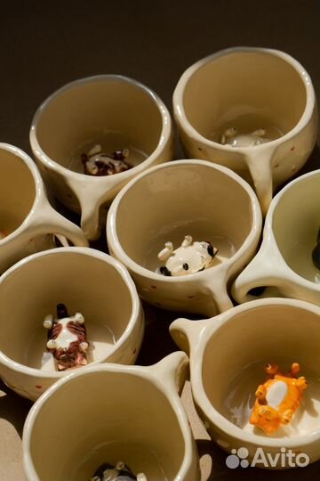 Кружки с котиками, керамика