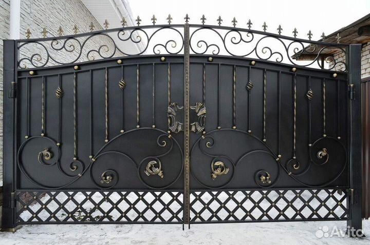 Кованные ворота кованная калитка