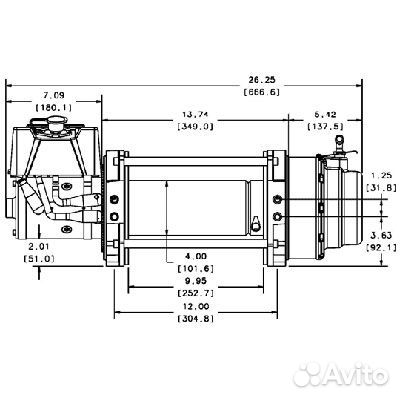 Лебедка эвакуаторная Warn Series 12 Industrial 24В