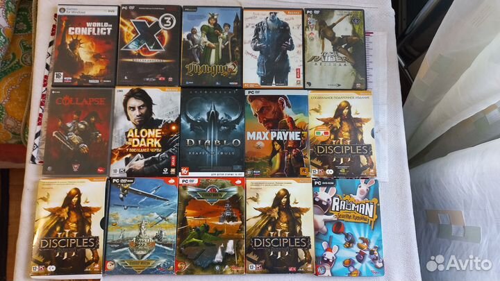 Игры лицензионные DVD-box диски для пк Много