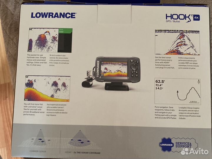 Эхолот lowrance hook 2 4x gps