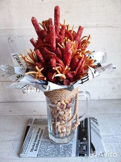 Мужской букет в кружке