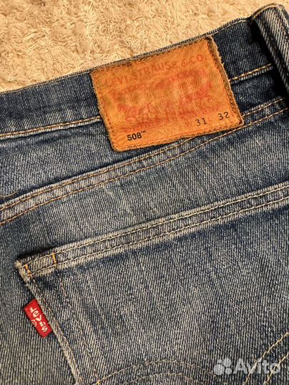 Джинсы Levi's 508 синие плотные 31/32