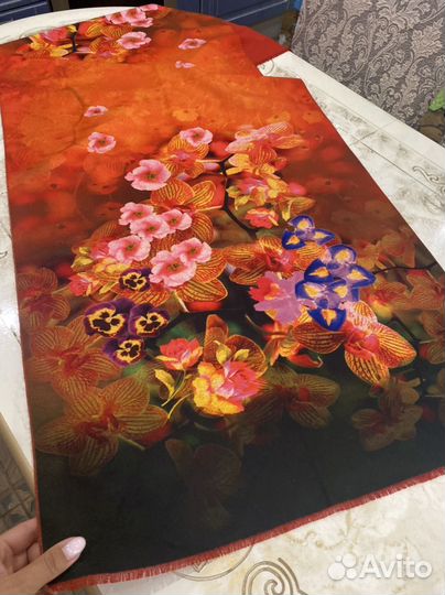 Палантин шерсть и кашемир Италия