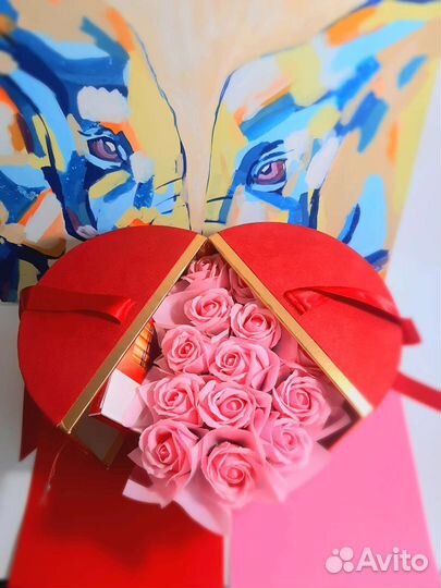 Подарок для девушки, мамы, сестры. Мыльные розы