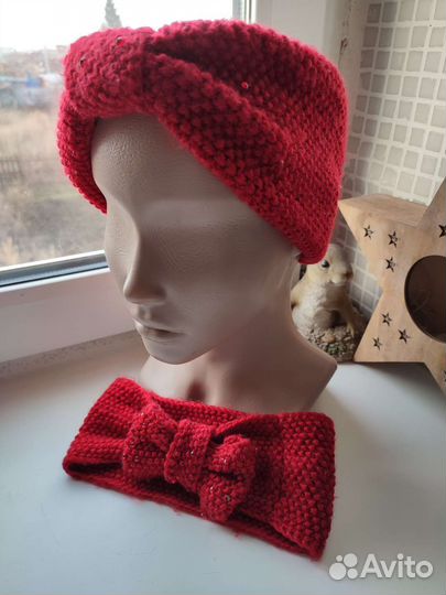 Повязка на голову мама дочка тюрбан панама жёлудь