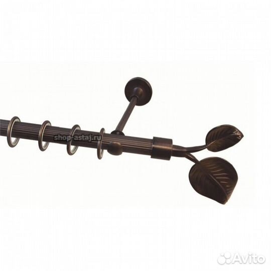 Карнизы для штор металлические шоколад
