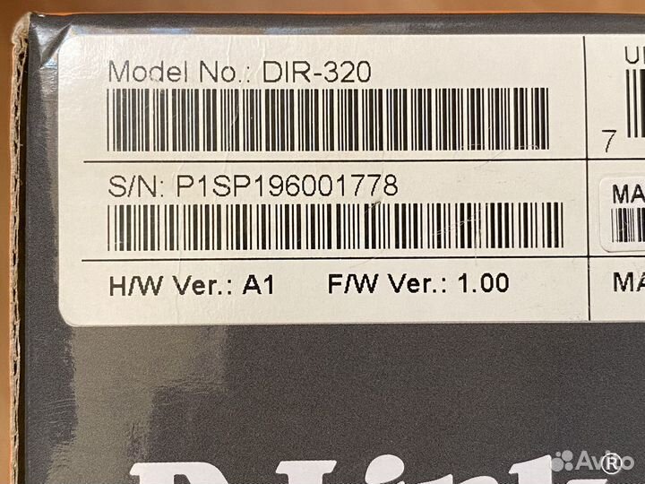 Wi-Fi роутер D-Link DIR-320