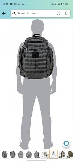 Рюкзак 5.11 rush72 2.0 backpack 55L Серый