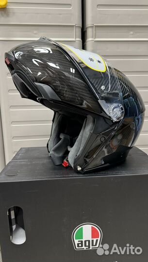 Мотошлем AGV sportmodular glossy carbon